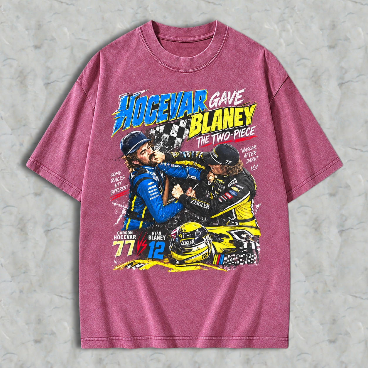 Rylan Blanny vs Carcon Hocavar Washed T-shirt, Carcon Hocavar Rylan Blanny Fight Washed T-shirt