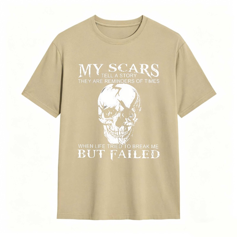 Skull And Scar Story Quote Unisex Classic T-shirt