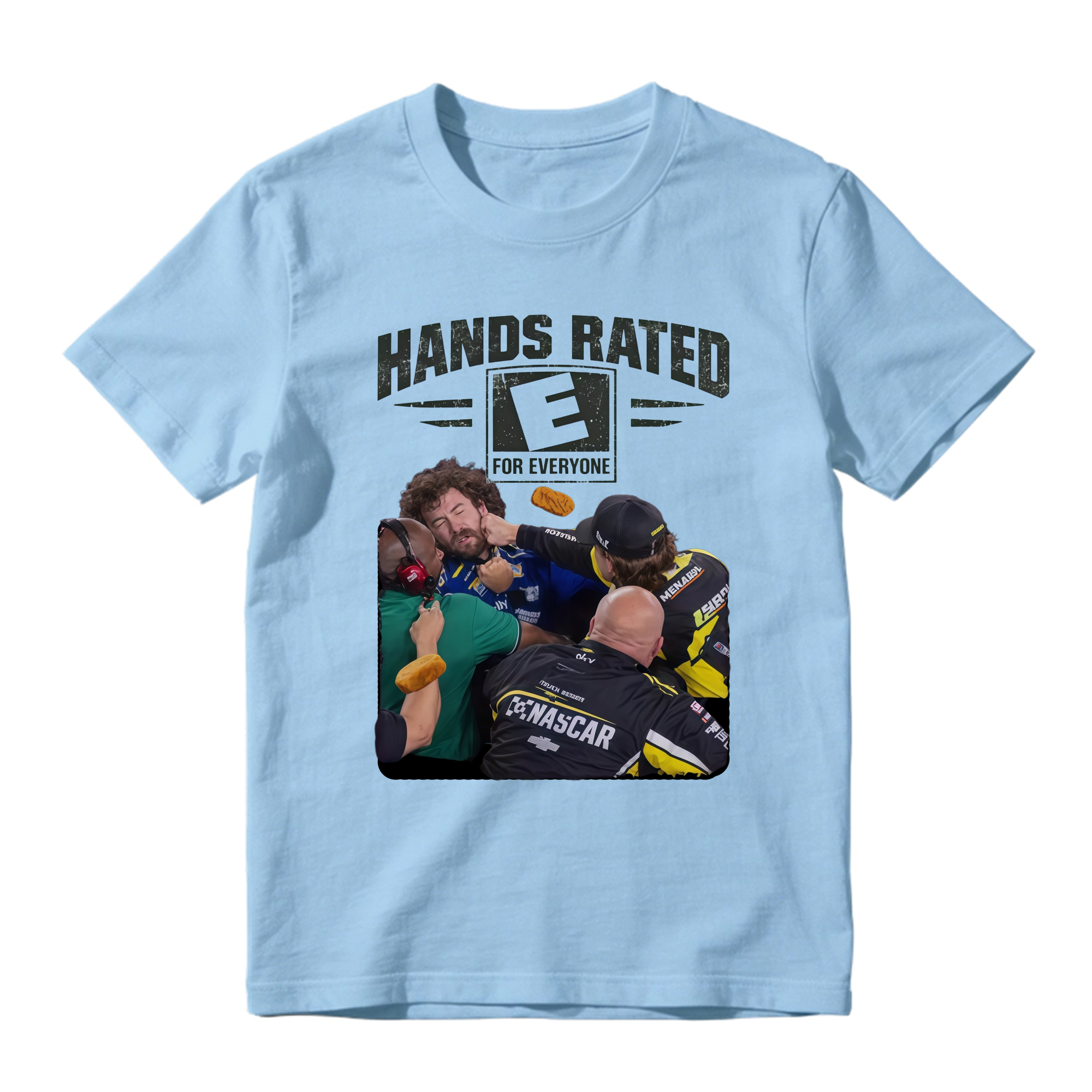 Carson Hocevar vs Ryan Blaney Shirt, Hands Rated E For Everyone T-Shirt, Vintage Bootleg Racing Graphic Tee, NASCAR Fight Apparel, Gift Tee