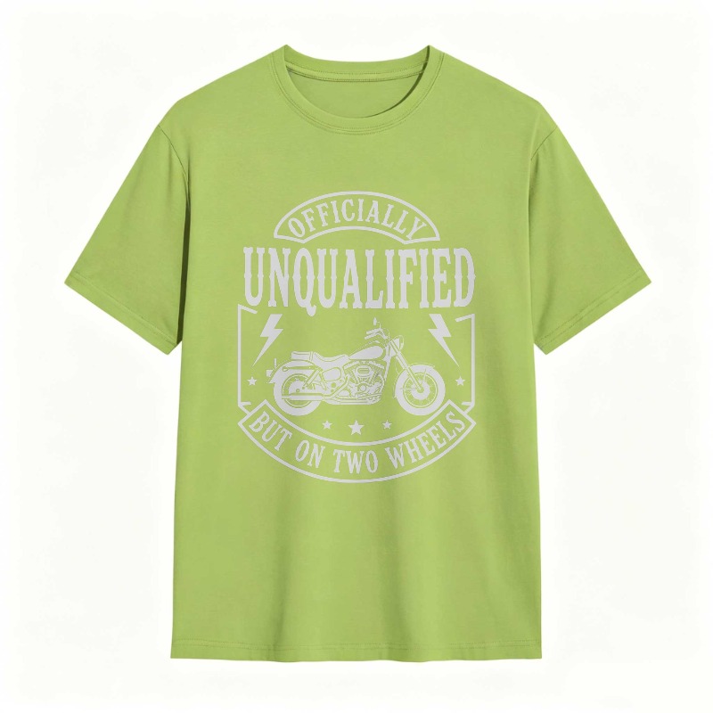 Officially Unqualified But On Two Wheels Motorcycle Design T-shirt
