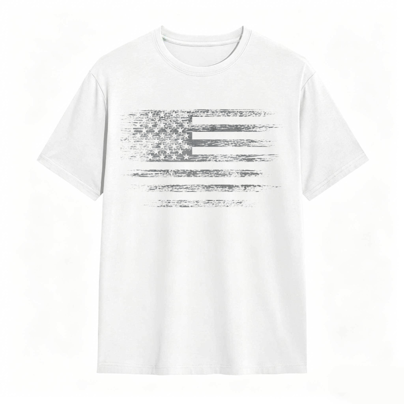 American Flag Distressed Design T-shirt