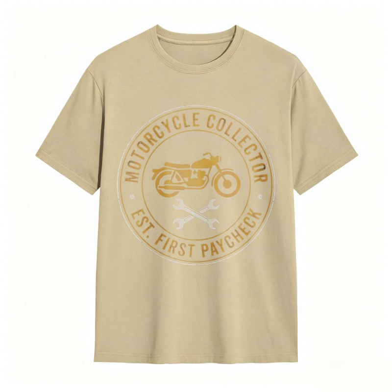 Motorcycle Collector Est First Paycheck T-shirt