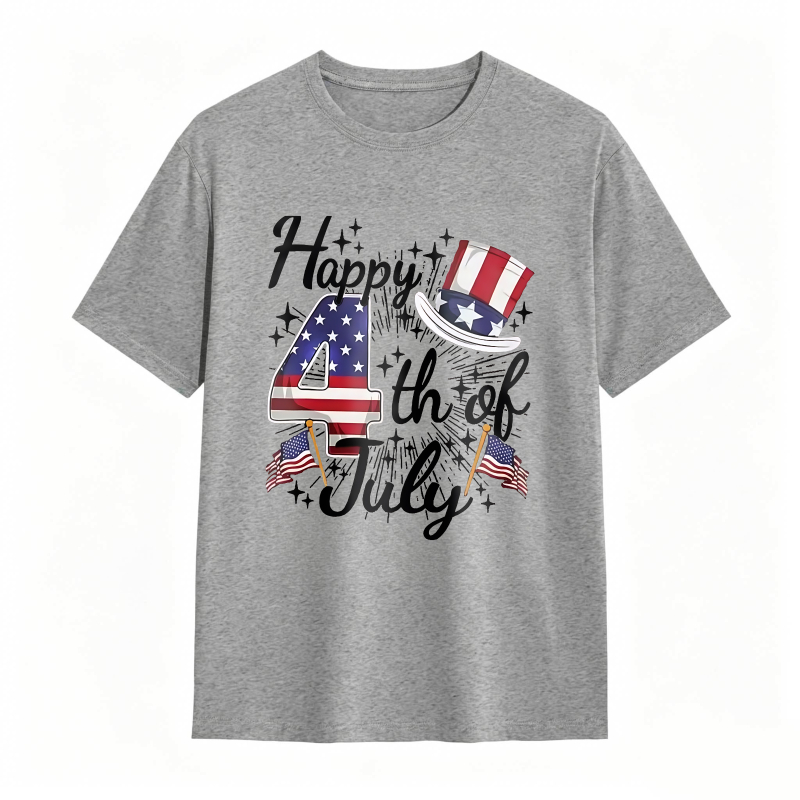 Happy 4th Of July American Flag Stars And Stripes Patriotic Design T-shirt