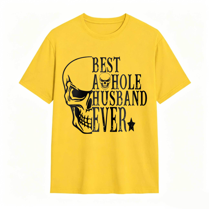 Skull And Text Best A Hole Husband Ever Unisex Classic T-shirt