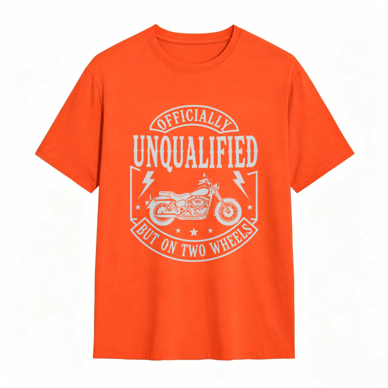 Officially Unqualified But On Two Wheels Motorcycle Design T-shirt