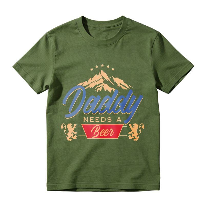 Daddy Needs A Beer Mountain Design Unisex Classic T-shirt