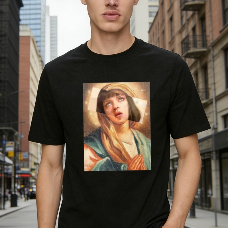 Vintage Religious Saint Mary Art Print Unisex Classic T Shirt