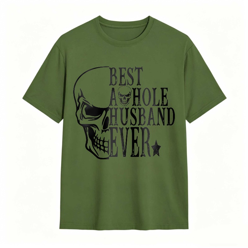Skull And Text Best A Hole Husband Ever Unisex Classic T-shirt