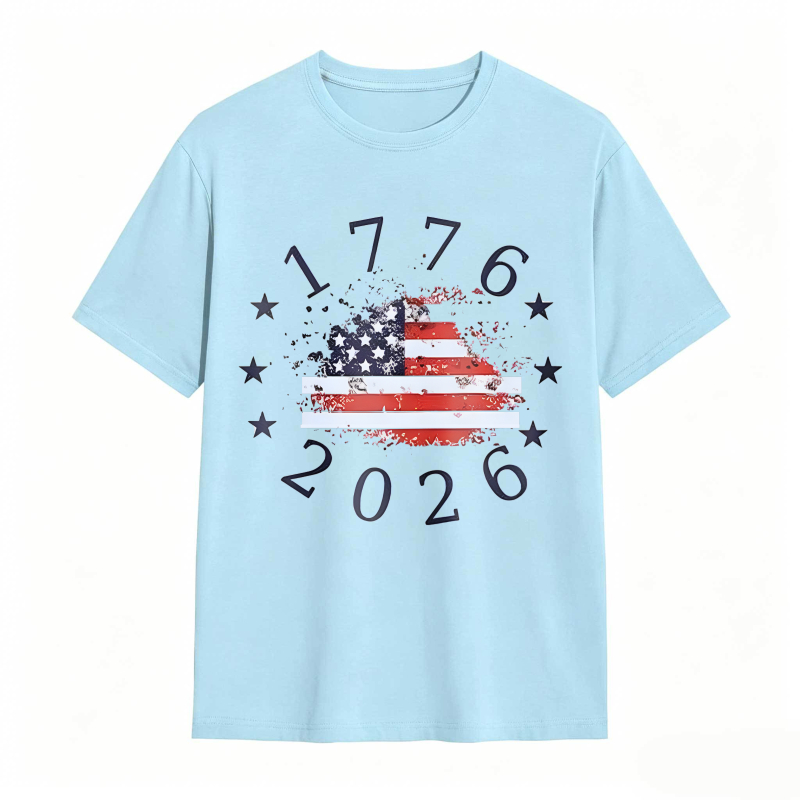 American Flag 1776 2026 Independence Day T-shirt
