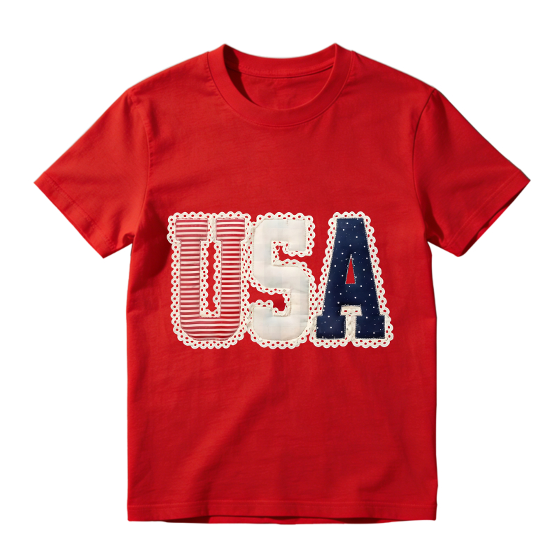 USA Patchwork Design Unisex Classic T-shirt