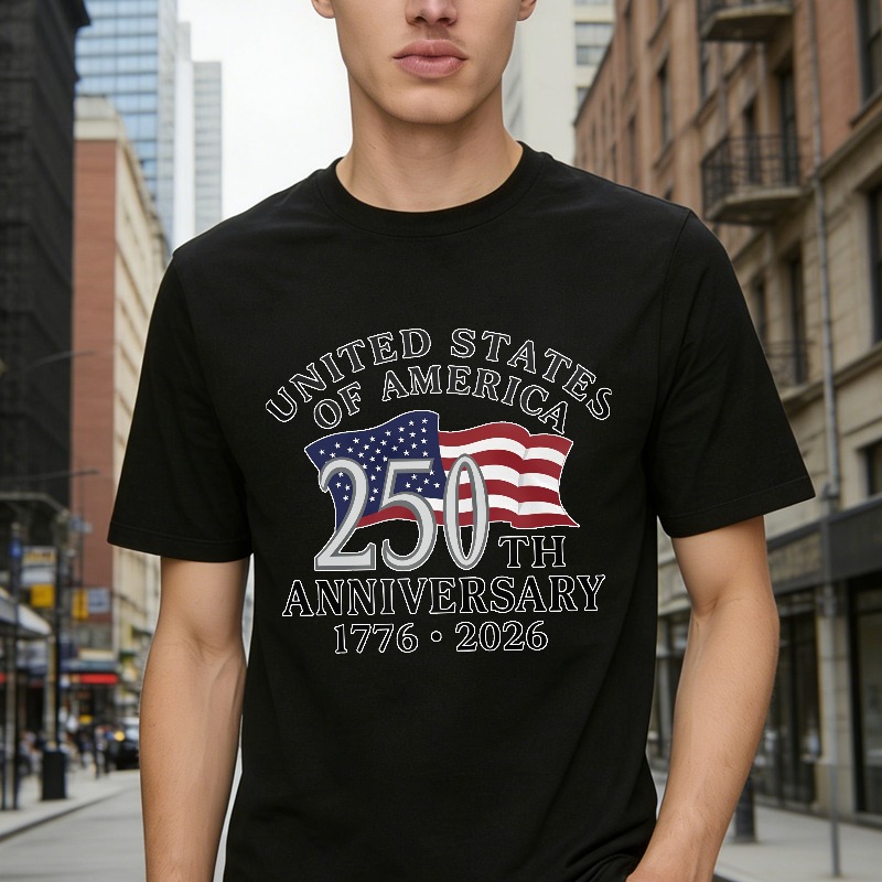 United States Of America 250th Anniversary 1776 2026 Flag Design T-shirt