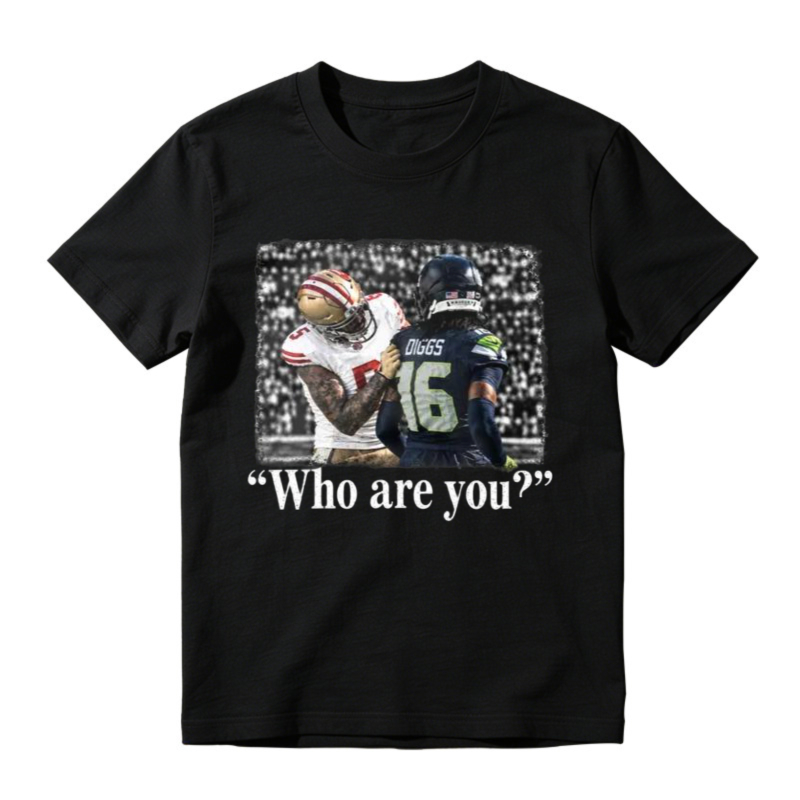 Retro Style Football Confrontation T-Shirt , "Who Are You" Slogan Tee - Vintage Sports Graphic Shirt , Unisex Streetwear Top