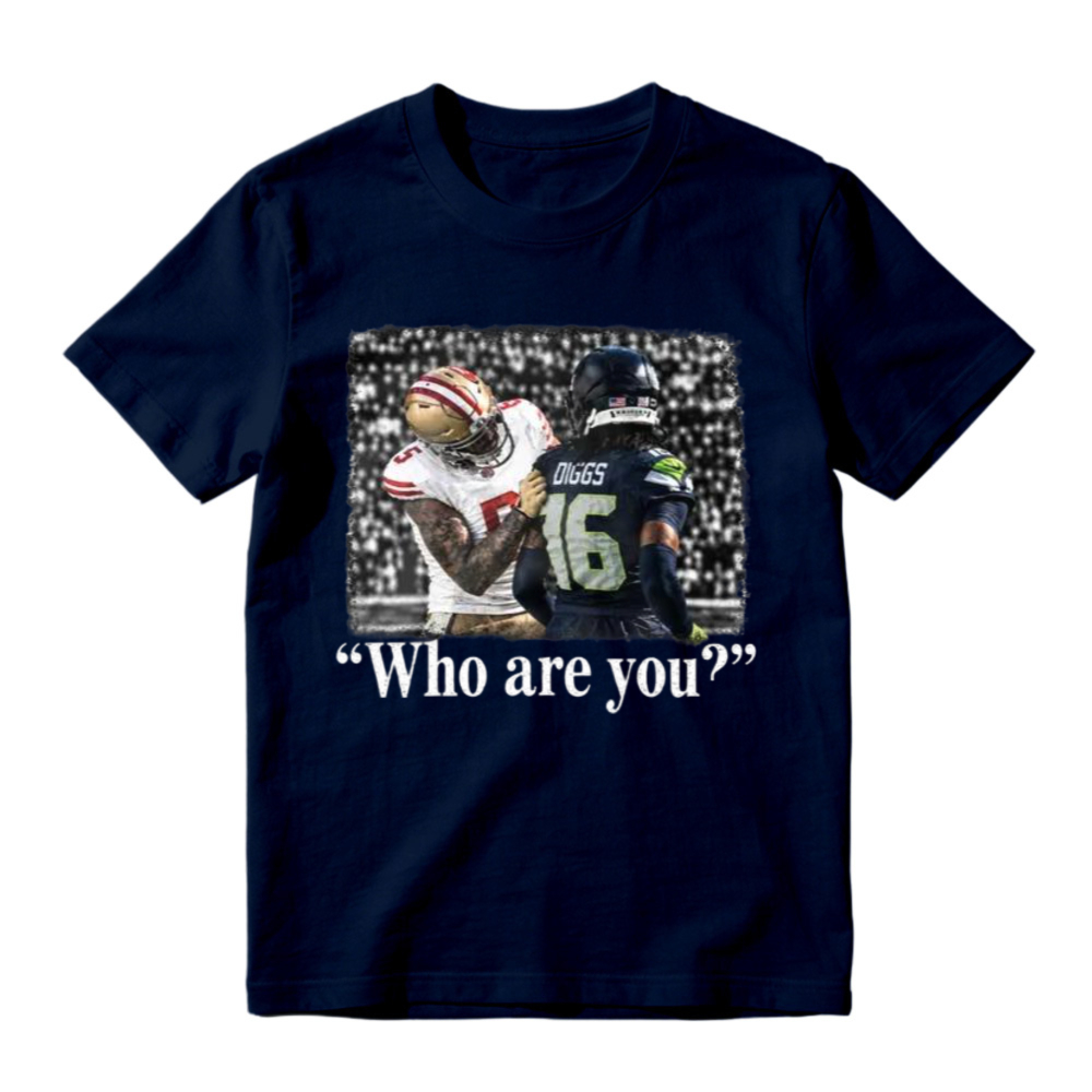 Retro Style Football Confrontation T-Shirt , "Who Are You" Slogan Tee - Vintage Sports Graphic Shirt , Unisex Streetwear Top