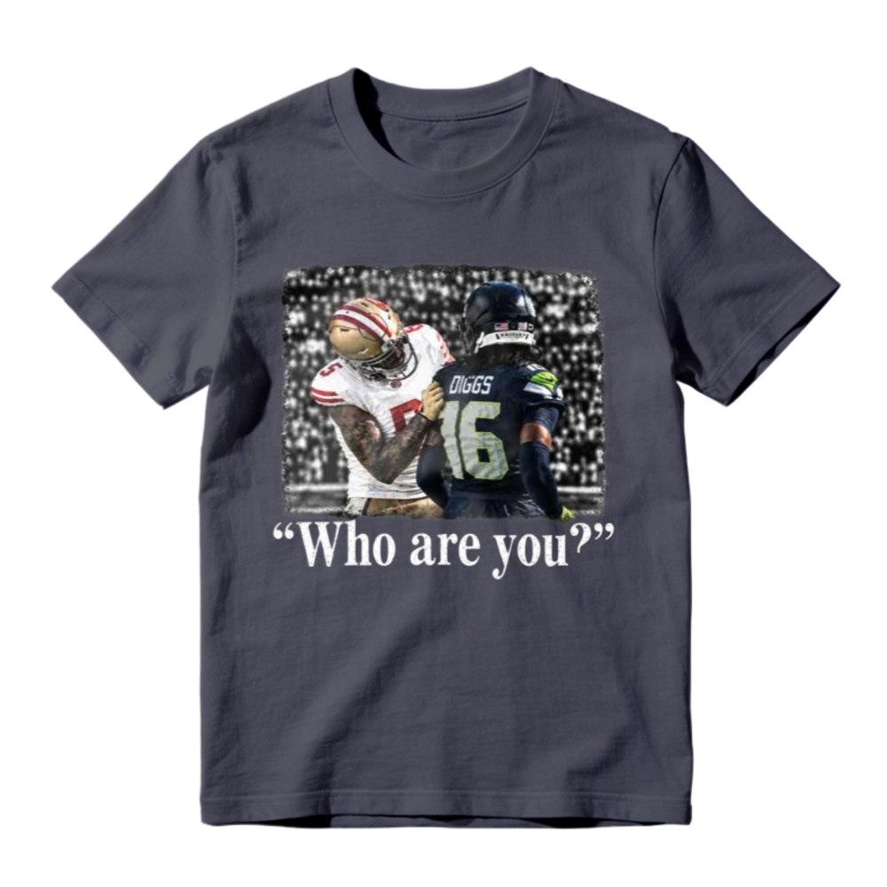 Retro Style Football Confrontation T-Shirt , "Who Are You" Slogan Tee - Vintage Sports Graphic Shirt , Unisex Streetwear Top