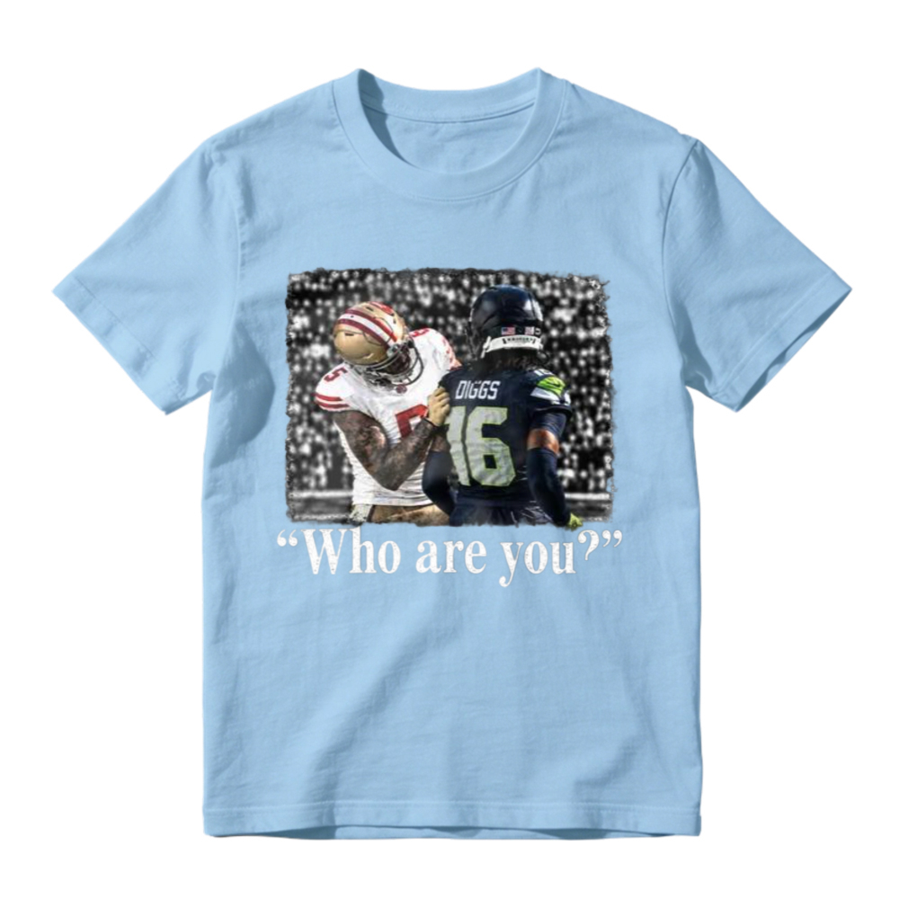Retro Style Football Confrontation T-Shirt , "Who Are You" Slogan Tee - Vintage Sports Graphic Shirt , Unisex Streetwear Top