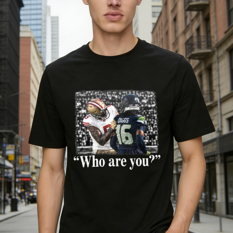 Retro Style Football Confrontation T-Shirt , "Who Are You" Slogan Tee - Vintage Sports Graphic Shirt , Unisex Streetwear Top