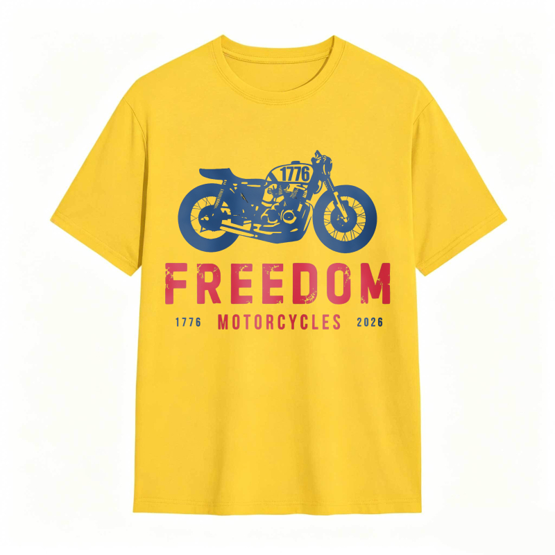 Freedom Motorcycles 1776 2025 Motorcycle Design Unisex Classic T-shirt