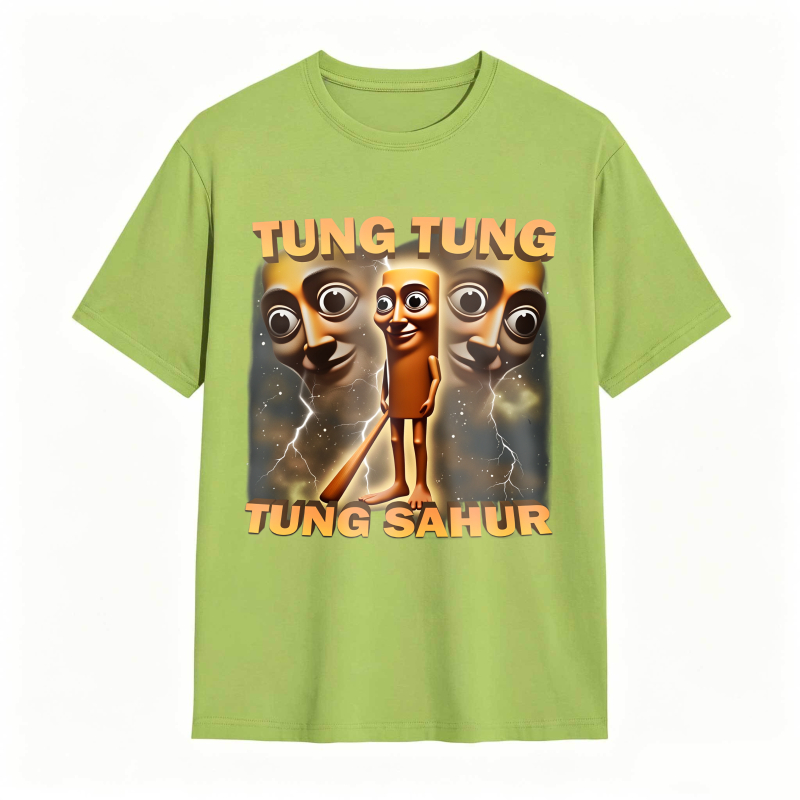 100% Cotton Tung Tung Tung Sahur Graphic Tee