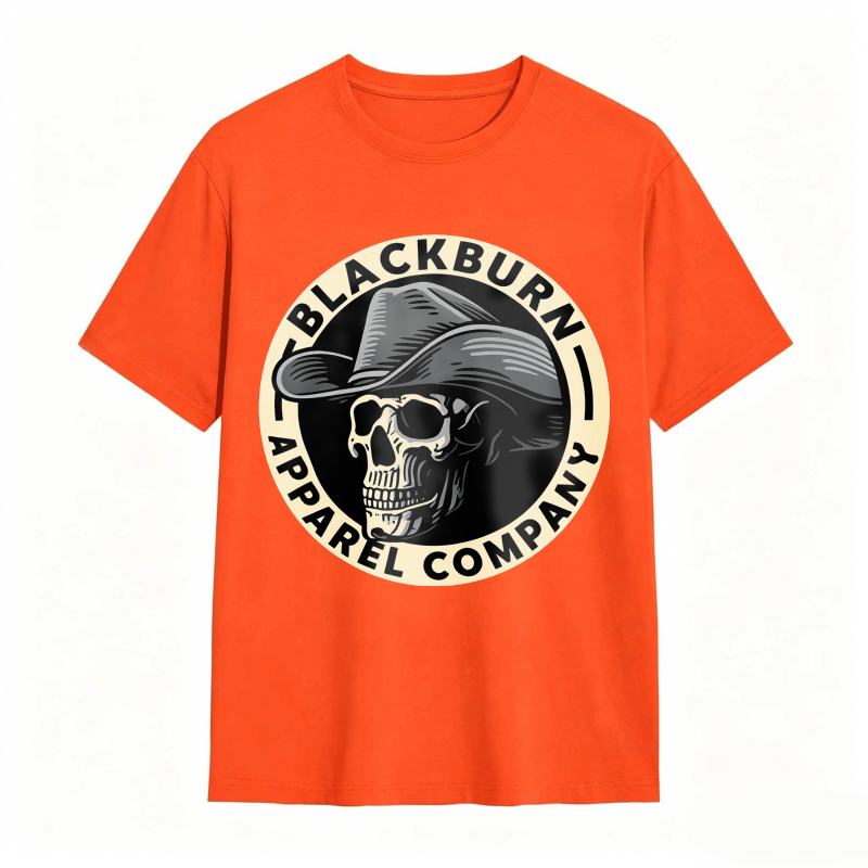 Skull With Cowboy Hat And Blackburn Apparel Company Text Unisex Classic T-shirt