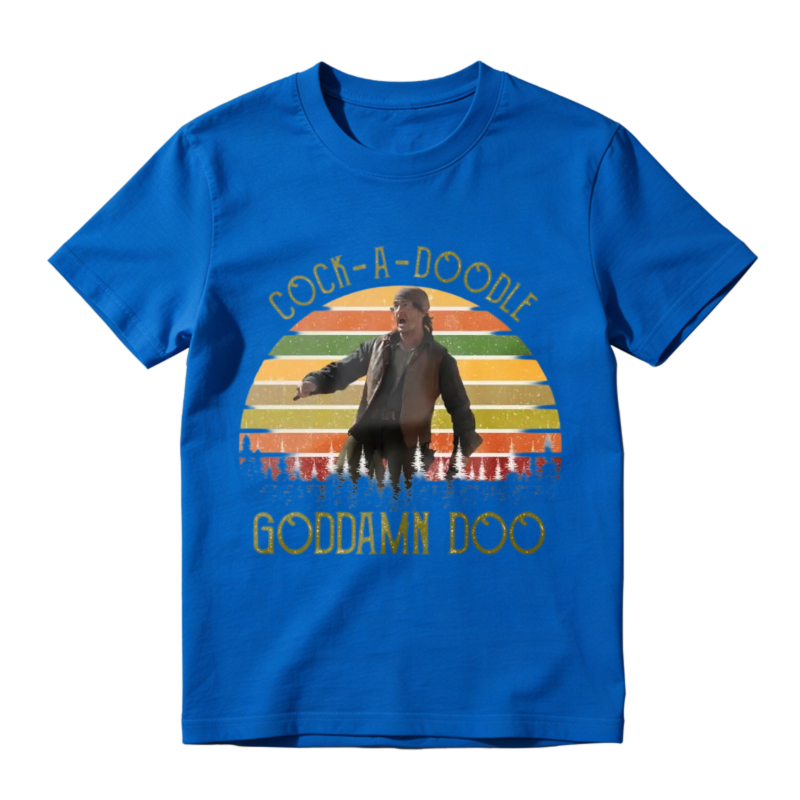 Cock A Doodle Goddamn Doo Retro Sunset Vintage Humor Unisex Classic T Shirt