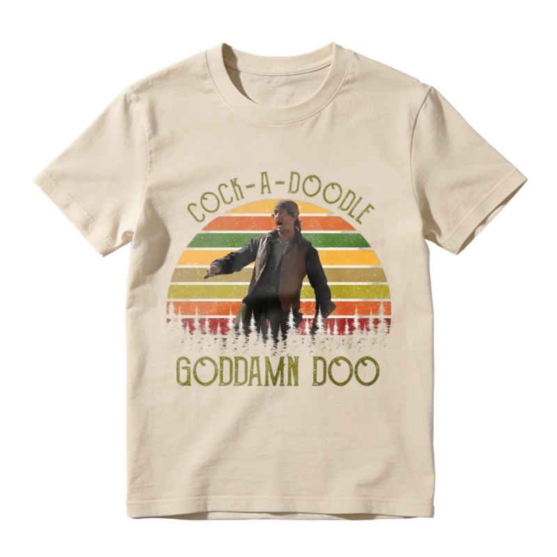 Cock A Doodle Goddamn Doo Retro Sunset Vintage Humor Unisex Classic T Shirt