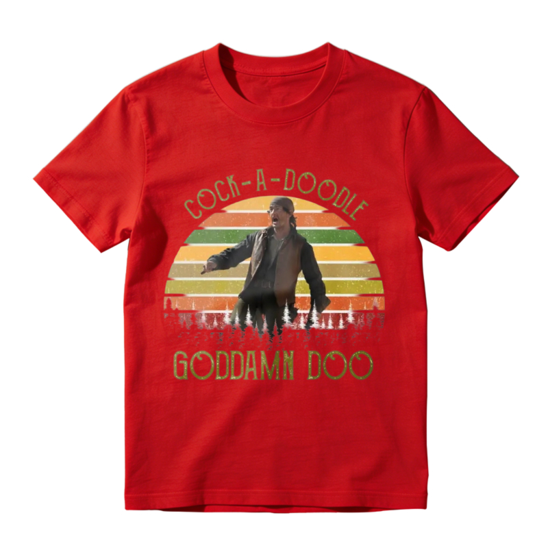 Cock A Doodle Goddamn Doo Retro Sunset Vintage Humor Unisex Classic T Shirt