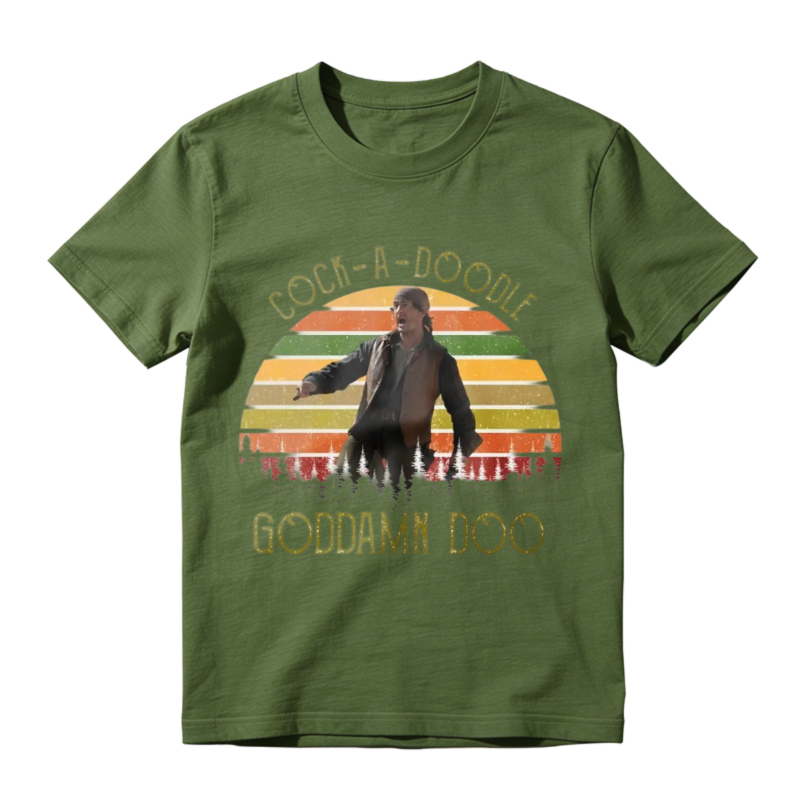 Cock A Doodle Goddamn Doo Retro Sunset Vintage Humor Unisex Classic T Shirt