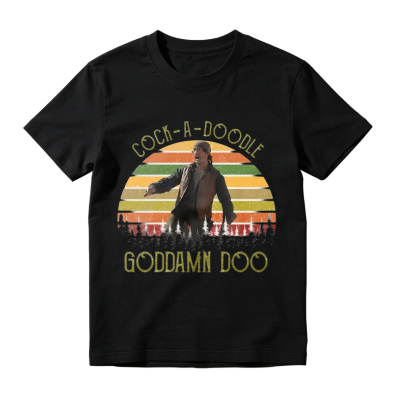 Cock A Doodle Goddamn Doo Retro Sunset Vintage Humor Unisex Classic T Shirt