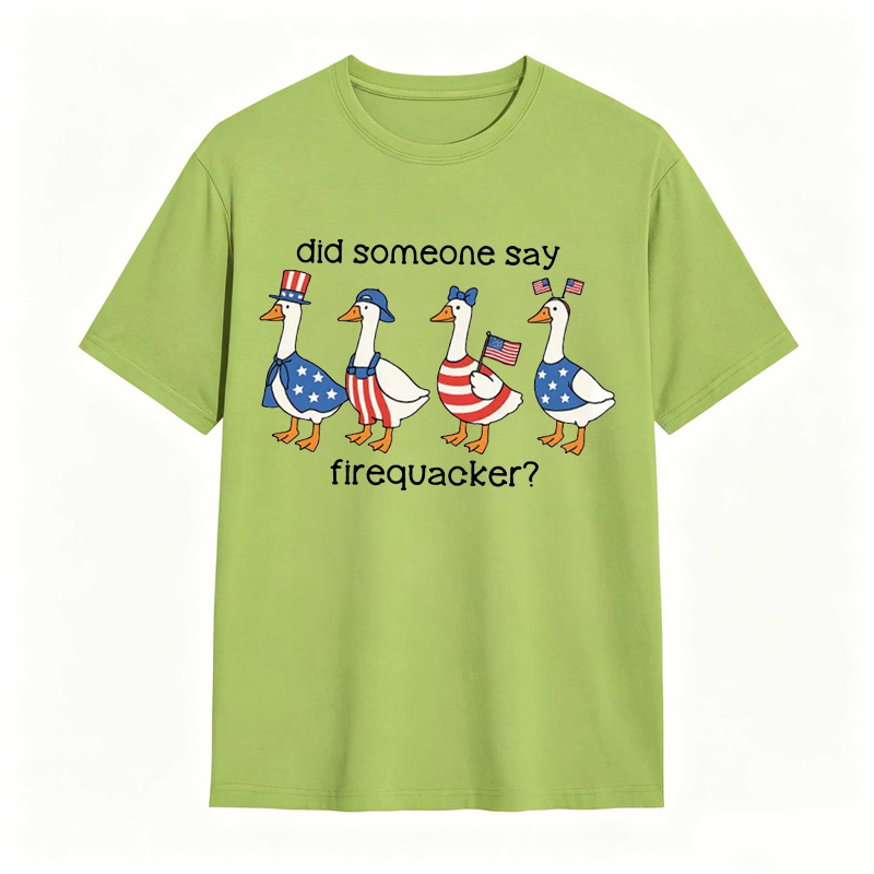 Comfort Colors Firequacker Goose Funny 4th of July Tee