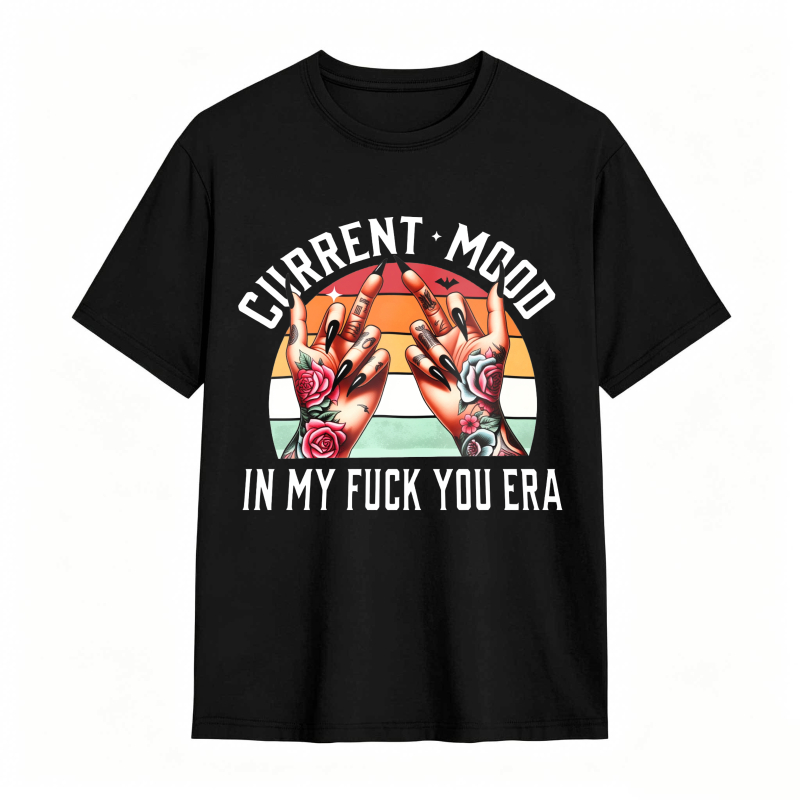 Current Mood In My Era With Tattooed Hands And Rose Design Unisex Classic T-shirt
