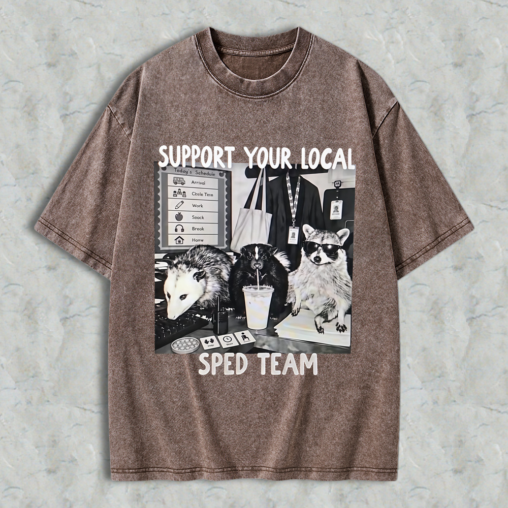 Support Your Local SPED Teachers , Funny Possum Teacher Design, Special Education Shirt