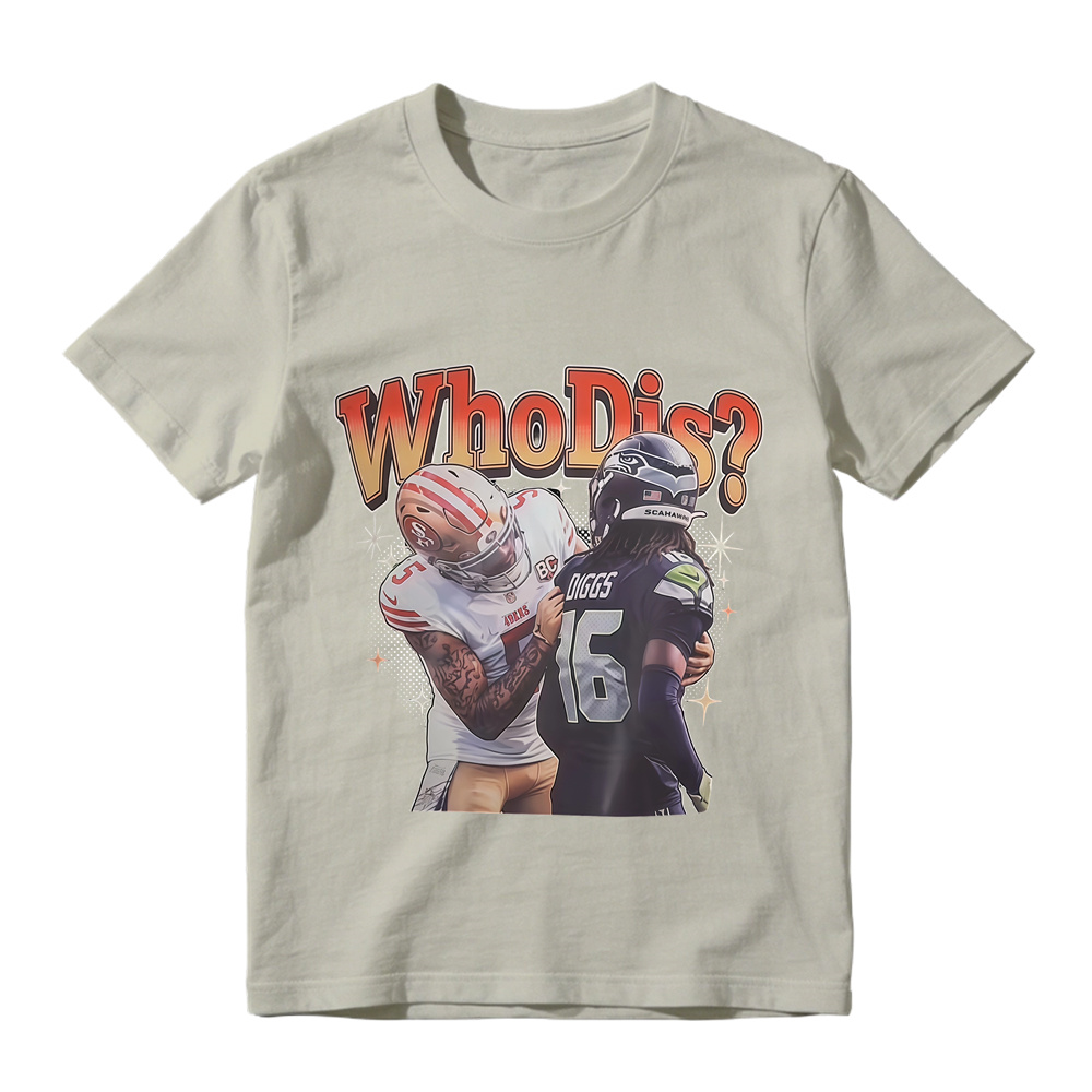 Who Dis Football Rivalry Graphic T-Shirt - Funny Football Player Meme Sports Tee