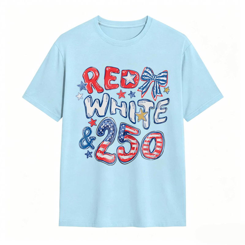 Red White And 250 American Flag Stars And Stripes T-shirt