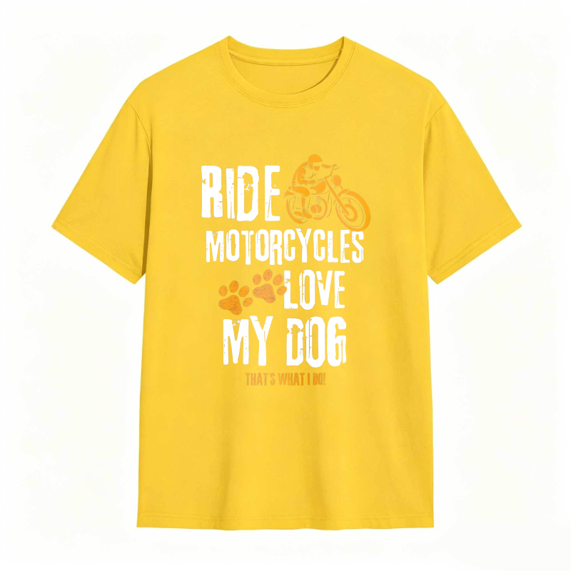 Ride Motorcycles Love My Dog Unisex Classic T-shirt