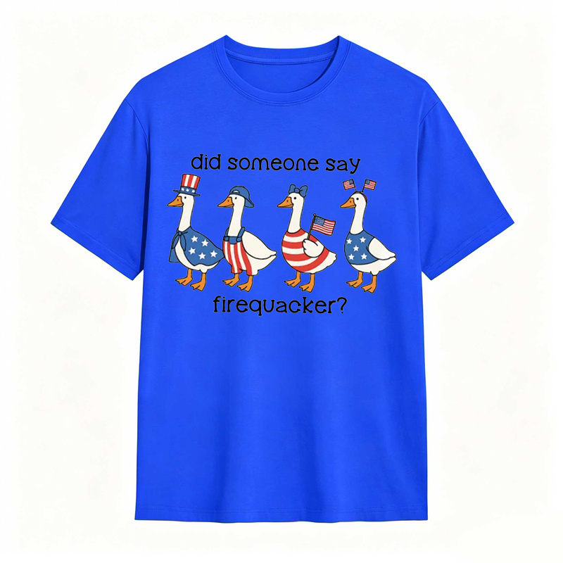 Comfort Colors Firequacker Goose Funny 4th of July Tee