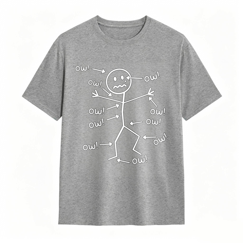 Owl Stick Figure With Arrows And Text Unisex Classic T-shirt