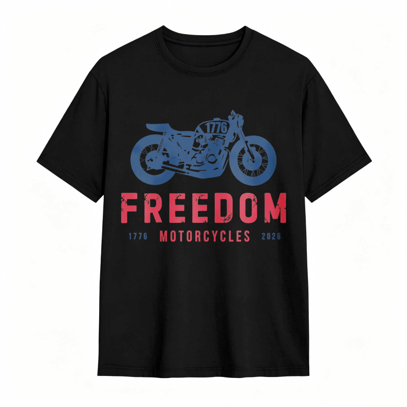 Freedom Motorcycles 1776 2025 Motorcycle Design Unisex Classic T-shirt