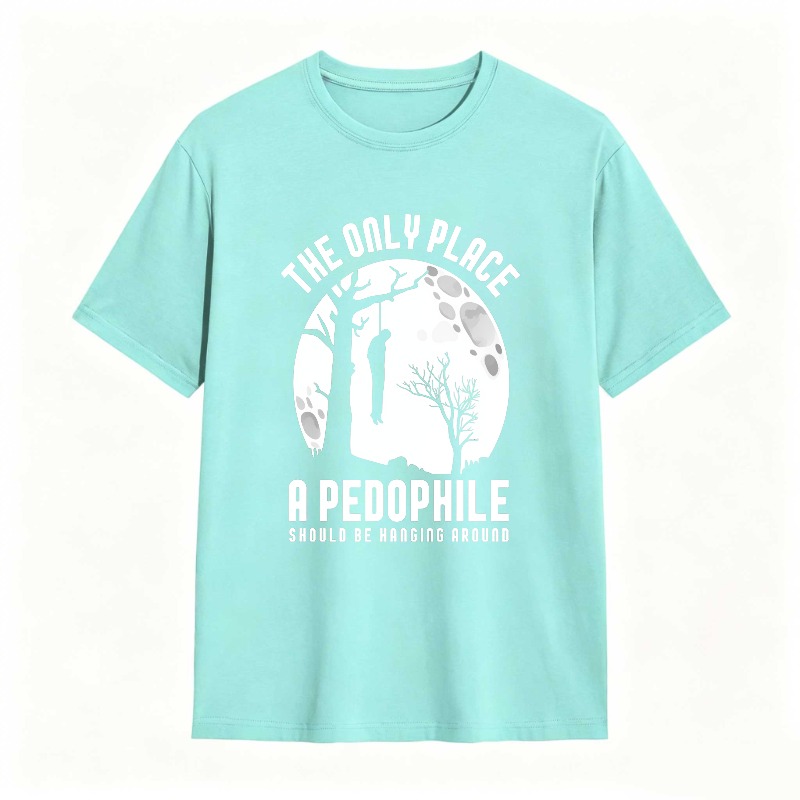 The Only Place A Pedophile Should Be Hanging Around Moon And Tree Silhouette Unisex Classic T-shirt