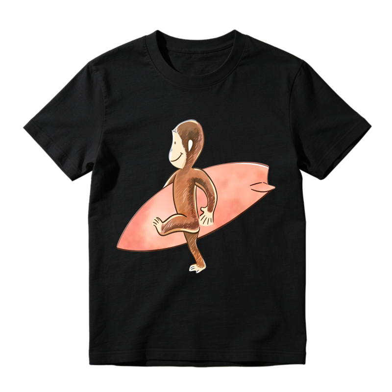 Monkey Surfing On Surfboard Unisex Classic T-shirt
