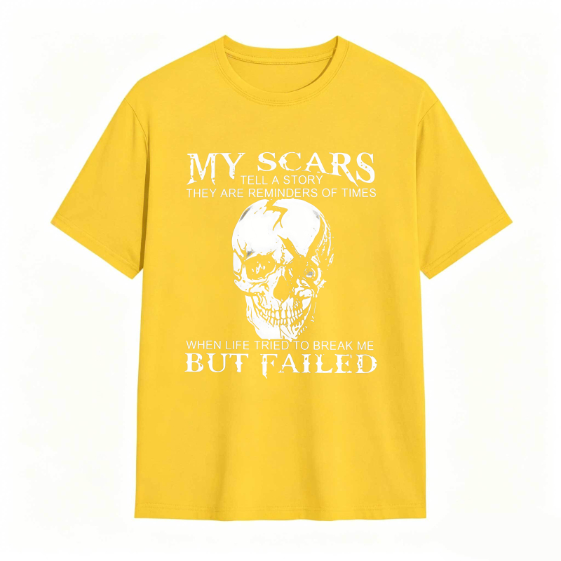 Skull And Scar Story Quote Unisex Classic T-shirt