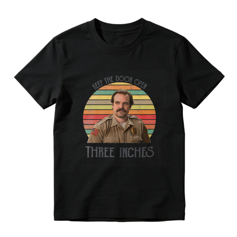 Keep The Door Open Three Inches Retro Vintage Style Unisex Classic T-shirt