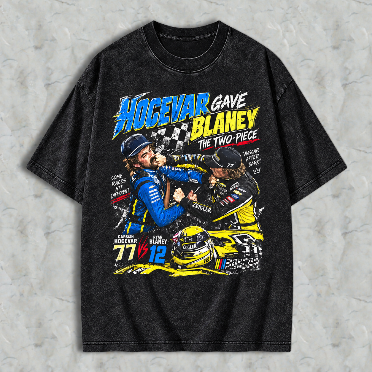Rylan Blanny vs Carcon Hocavar Washed T-shirt, Carcon Hocavar Rylan Blanny Fight Washed T-shirt