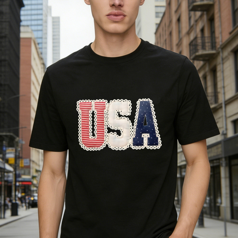 USA Patchwork Design Unisex Classic T-shirt
