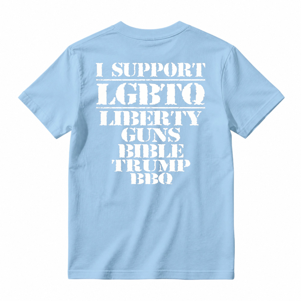 I Support LGBTQ Liberty Guns Bible Trump BBQ Unisex Classic T-shirt