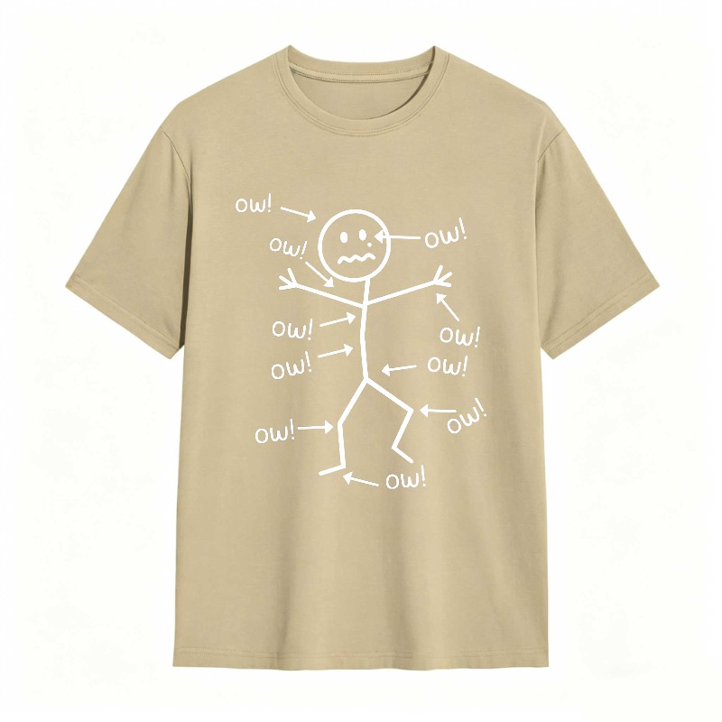 Stick Figure With Ow Exclamations Unisex Classic T-shirt