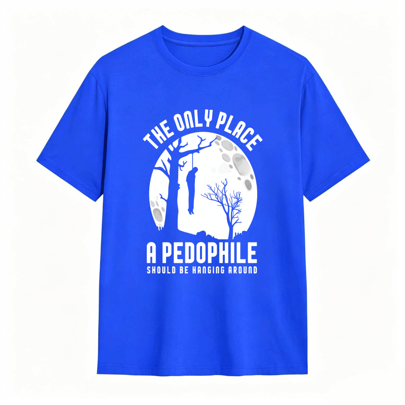 The Only Place A Pedophile Should Be Hanging Around Moon And Tree Silhouette Unisex Classic T-shirt