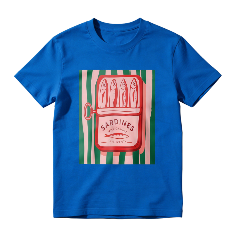 Sardines Can With Fish And Stripes Pattern Unisex Classic T-shirt