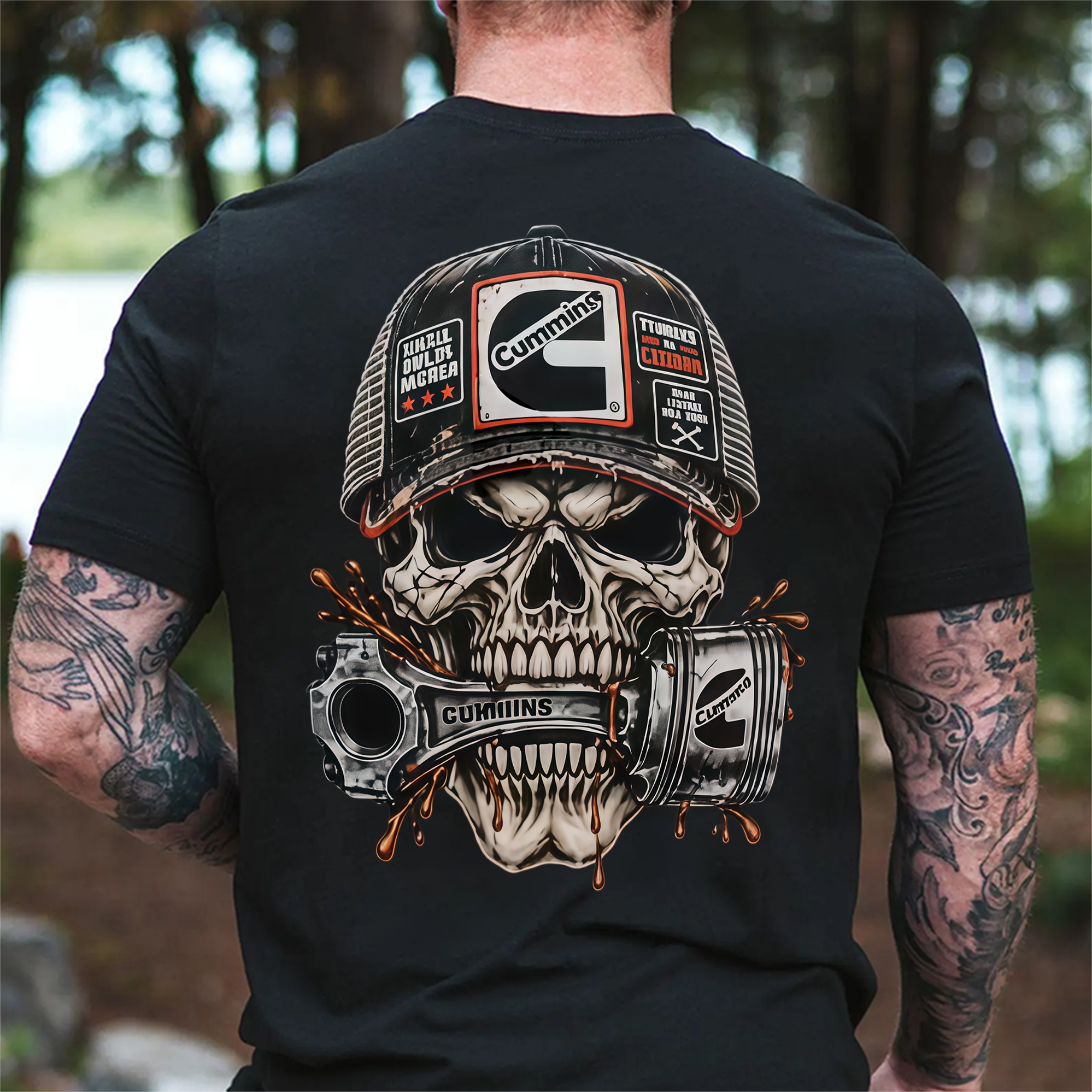 Heavy Metal Mechanic Skull T-Shirt Bundle , Diesel Power, Turbo Engine & Power Tool Graphic Tees