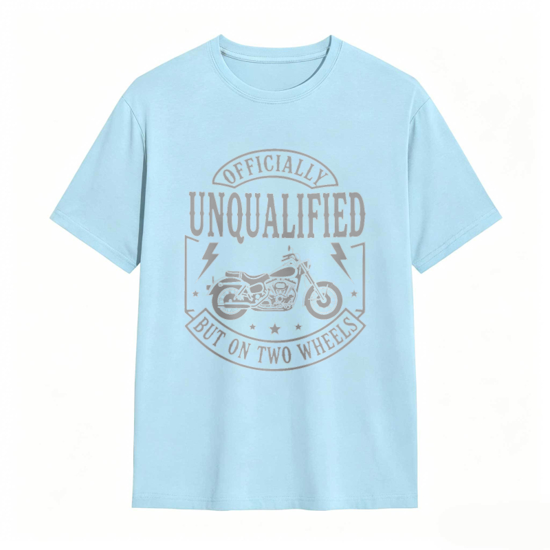 Officially Unqualified But On Two Wheels Motorcycle Design T-shirt