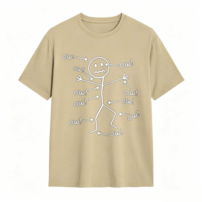 Owl Stick Figure With Arrows And Text Unisex Classic T-shirt